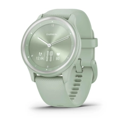 GARMIN VIVOMOVE SPORT JASNOMIĘTOWA KOPERTA I SILIKONOWY PASEK ZE SREBRNYMI AKCENTAMI 010-02566-03