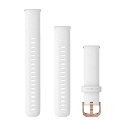Garmin Pasek do Vivoactive 4s Vivomove 3s Venu 2s (18mm) Biały ze złotym zapięciem 010-12932-0F