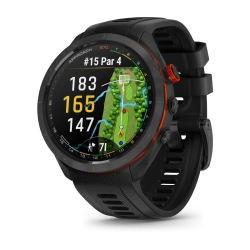Garmin Approach S70 - 47 mm - Czarna ceramiczna ramka i czarna silikonowa opaska 010-02746-12