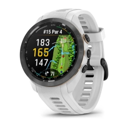 Garmin Approach S70 - 42mm - Czarna ceramiczna ramka i biała silikonowa opaska 010-02746-10