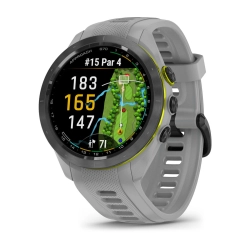 Garmin Approach S70 - 42 mm - Czarna ceramiczna ramka i szara silikonowa opaska 010-02746-11