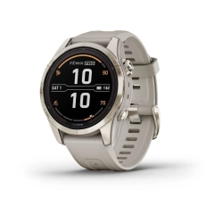 Garmin Fenix 7S Pro Sapphire Solar Jasnozłoty z jasnopiaskowym paskiem 010-02776-15