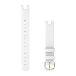 Garmin Skórzany pasek Garmin Lily (14mm) - biała włoska skóra z kremowo-złotym zapięciem 010-13068-A3