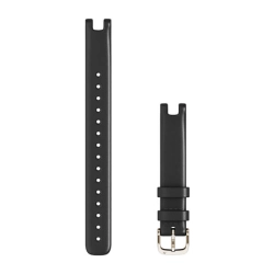 Garmin Skórzany pasek Garmin Lily (14mm) - czarna włoska skóra z kremowo-złotym zapięciem  (duże) 010-13068-A5
