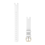 Garmin Skórzany pasek Garmin Lily (14mm) - biała włoska skóra z kremowo-złotym zapięciem (duże) 010-13068-A6