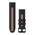 Garmin Silikonowy pasek QuickFit Fenix 7X Pro Czarny / czerwony 26mm 010-13281-06