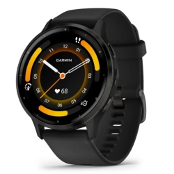Garmin Venu 3 Bezel w kolorze slate ze stali nierdzewnej z czarną kopertą i silikonowym paskiem 010-02784-01