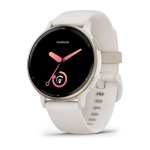 Garmin Vivoactive 5 Aluminiowy bezel w kolorze Cream Gold z kopertą w kolorze Ivory i silikonowym paskiem 010-02862-11