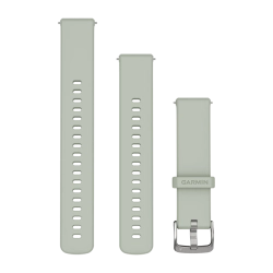 Garmin Pasek silikonowy sage grey ze srebrnym zapięciem QuickRelease do Venu 2s Venu 3s 18 mm 010-13256-01