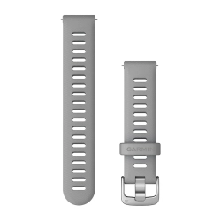 Garmin Pasek silikonowy jasnoszary ze srebrnym zapięciem do Forerunner 255s 18 mm 010-11251-3G