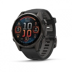 Garmin Fenix 8 43 mm AMOLED Sapphire Carbon Grey DLC Titanium z czarno-szarym paskiem 010-02903-21