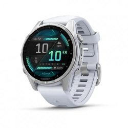 Garmin Fenix 8 43 mm AMOLED Srebrny z białym paskiem 010-02903-00