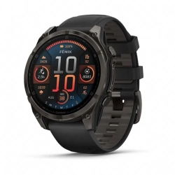 Garmin Fenix 8 47 mm AMOLED Sapphire Carbon Grey DLC Titanium z czarno-szarym paskiem 010-02904-21