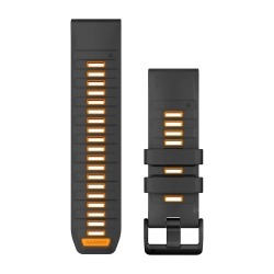 Garmin Pasek  QuickFit 26 , Graphite/Spark Orange Silicone 010-13393-05