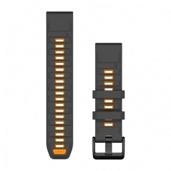Garmin Pasek silikonowy szaro-pomarańczowy QuickFit 22 mm do Fenix 6/Fenix 7/7 PRO/Fenix 8 47 mm 010-13392-05