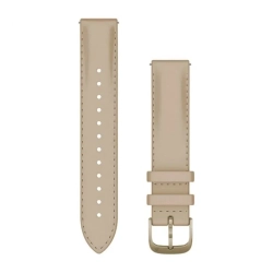 Garmin Pasek skórzany light sand z kremowo-złotym zapięciem QuickRelease do Venu 2S Venu 3S 18 mm 010-12932-60