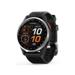 Garmin Approach S44 srebrny z czarnym silikonowym paskiem 010-03009-00