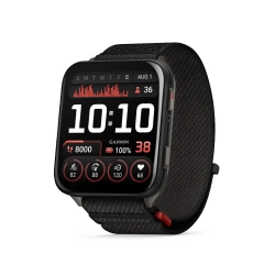Garmin Venu X1 Black z tytanowym deklem w kolorze slate i nylonowym paskiem ComfortFit w kolorze black 010-02980-02