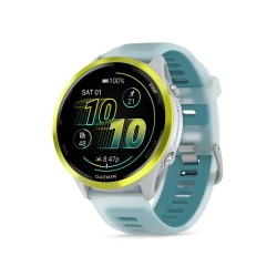 Garmin Forerunner 570 47 mm Aluminiowy w kolorze Amp Yellow z półprzezroczystym paskiem w kolorze Whitestone/Turquoise 010-02971-01