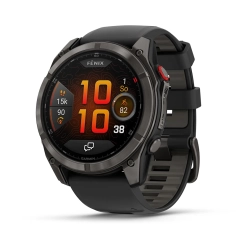 Garmin Fenix 8 PRO 51 mm AMOLED Sapphire, Carbon grey DLC titanium z paskiem silikonowym w kolorze Black/Pebble grey 010-03199-01