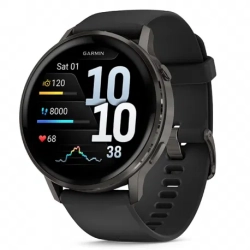 Garmin Venu 4 45 mm Slate z paskiem silikonowym w kolorze Black 010-03014-00