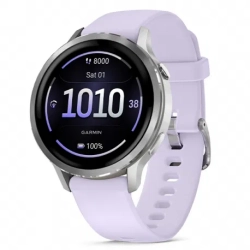 Garmin Venu 4 41 mm Silver z paskiem silikonowym w kolorze Periwinkle 010-03013-01