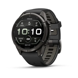 Garmin Fenix 9 Pro inReach 43 mm Tytanowy w kolorze Carbon Gray z powłoką (DLC) z silikonowym paskiem w kolorze Black / Pebble Gray [010-04335-11]